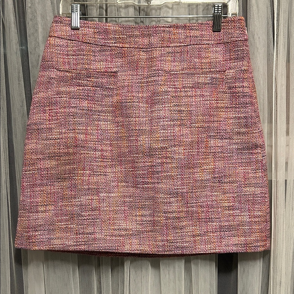 Ann Taylor Pink Tweed Skirt